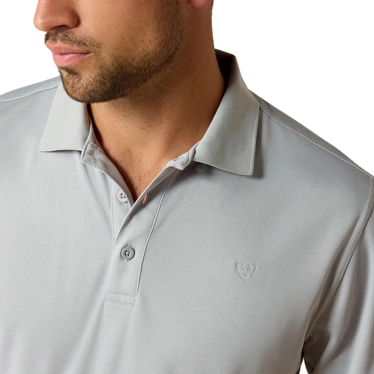 ARIAT Men's Tek Polo Shirt, Gray, XXL | Advanced sweat-wicking, odor-resistant, UPF sun protection - view 5