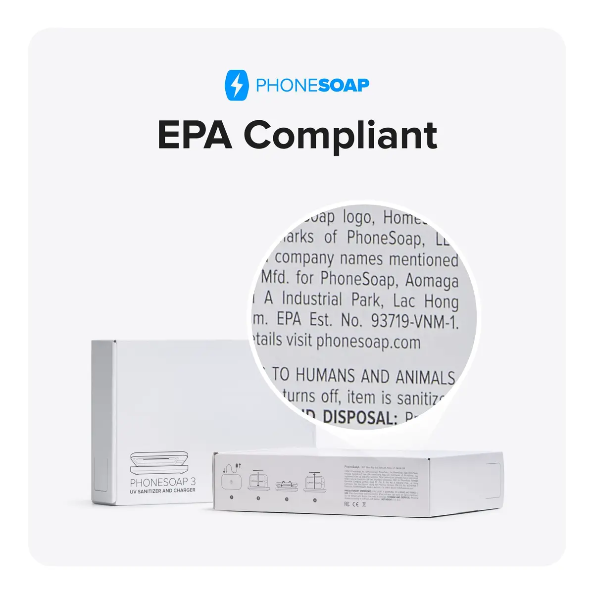 PhoneSoap 3 UV Phone Sanitizer Box & Dual Charger | 360° UVC Disinfection, Silver - view 7