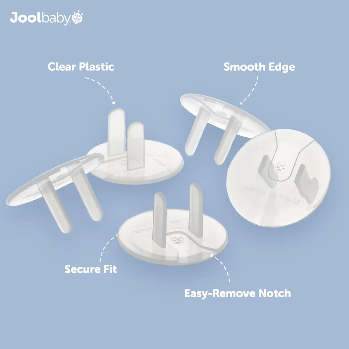 Jool Baby Outlet Covers 32 Pack | Childproof Electric Sockets with Easy Adult Removal - view 3