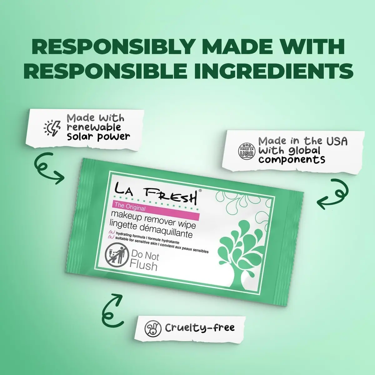 LA Fresh Makeup Remover Wipes with Vitamin E, 1200 Count | Floral Scent, Individually Sealed - view 9