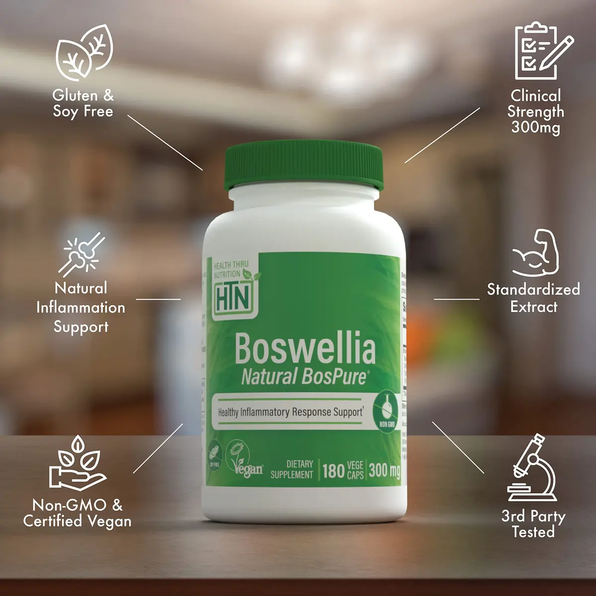 Health Thru Nutrition Boswellia 300mg 180 Capsules | Inflammation Support & Joint Health - view 4