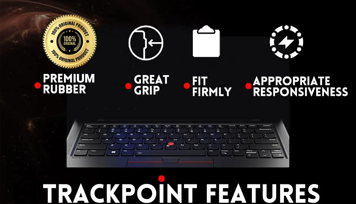 LeFix Trackpoint Caps for Lenovo Thinkpad T460S T470S T480s T490s E580 E590 X1 Carbon 4th 5th 6th Gen | Super Low Profile Precision Fit - view 6