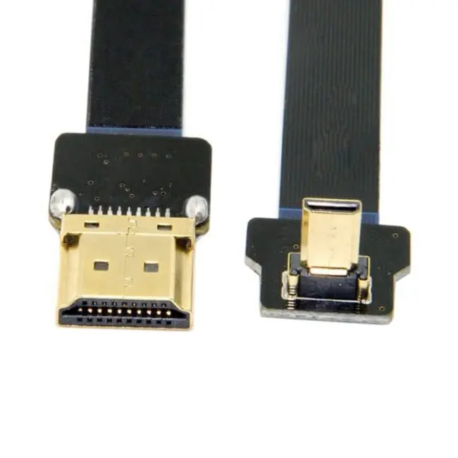 JSER CYFPV 90 Degree Up Angled Micro HDMI to HDMI Flat Cable 50cm | FPV Aerial Photography - view 2