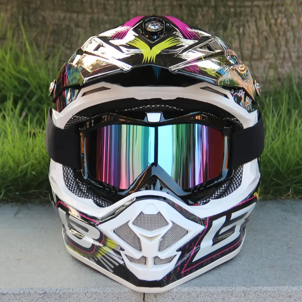 Dmeixs Motocross Goggles Full Rim Plastic, Multicolor Lens | Anti-Fog UV Protection - view 2