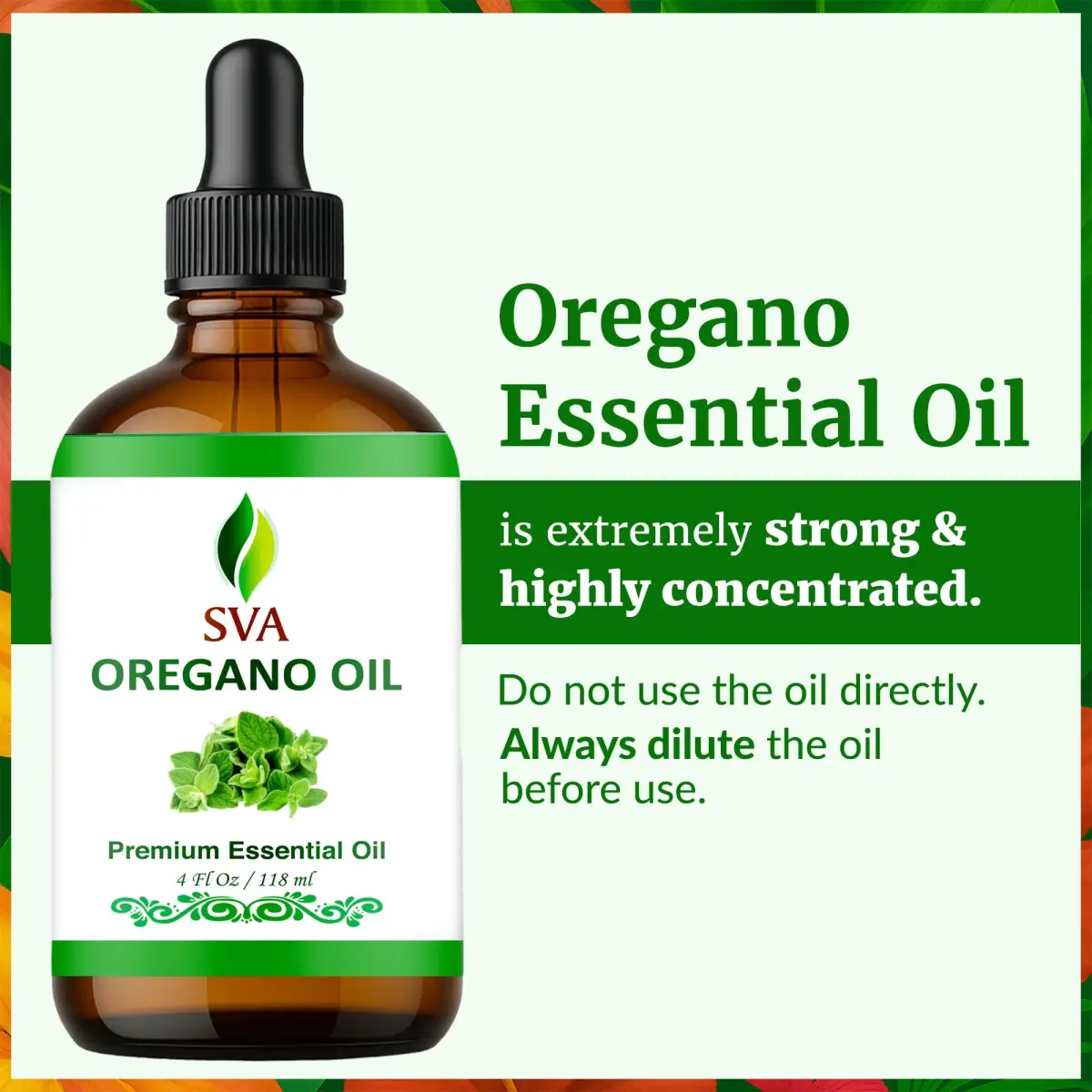 SVA ORGANICS Organic Oregano Essential Oil 4 Fl Oz (118 mL) - Pure & Natural - view 2