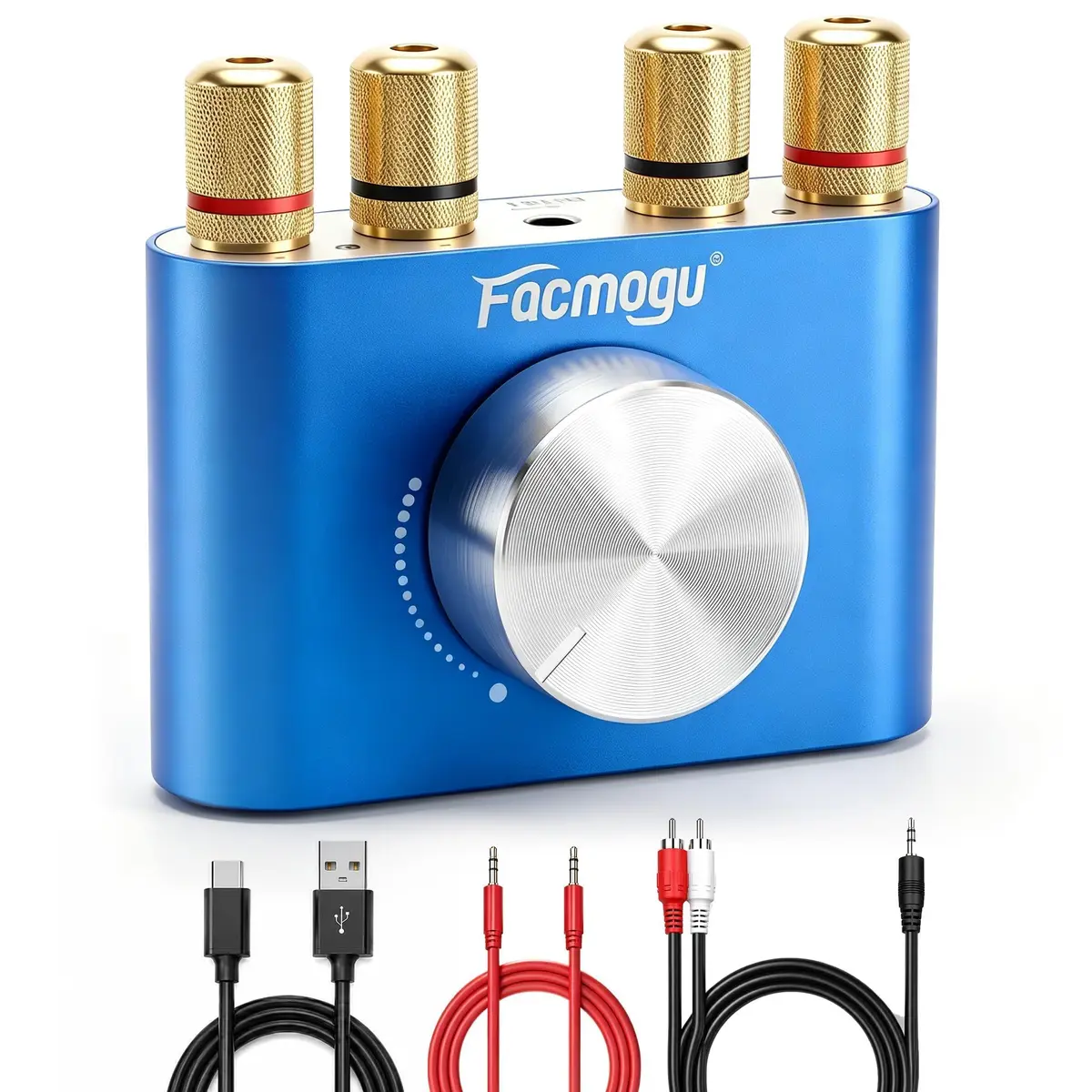 Facmogu F900S Mini Bluetooth 5.0 Power Amplifier 50Wx2 | Compact Stereo Amp for Home & Desk - view 9