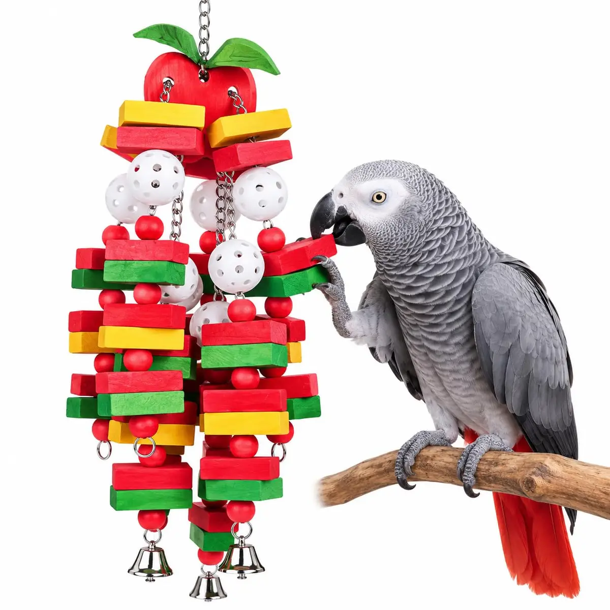 KINTOR Large Parrot Chew Toy, 22 Inch | Durable Beak Grinder for Macaw & African Grey - main product image