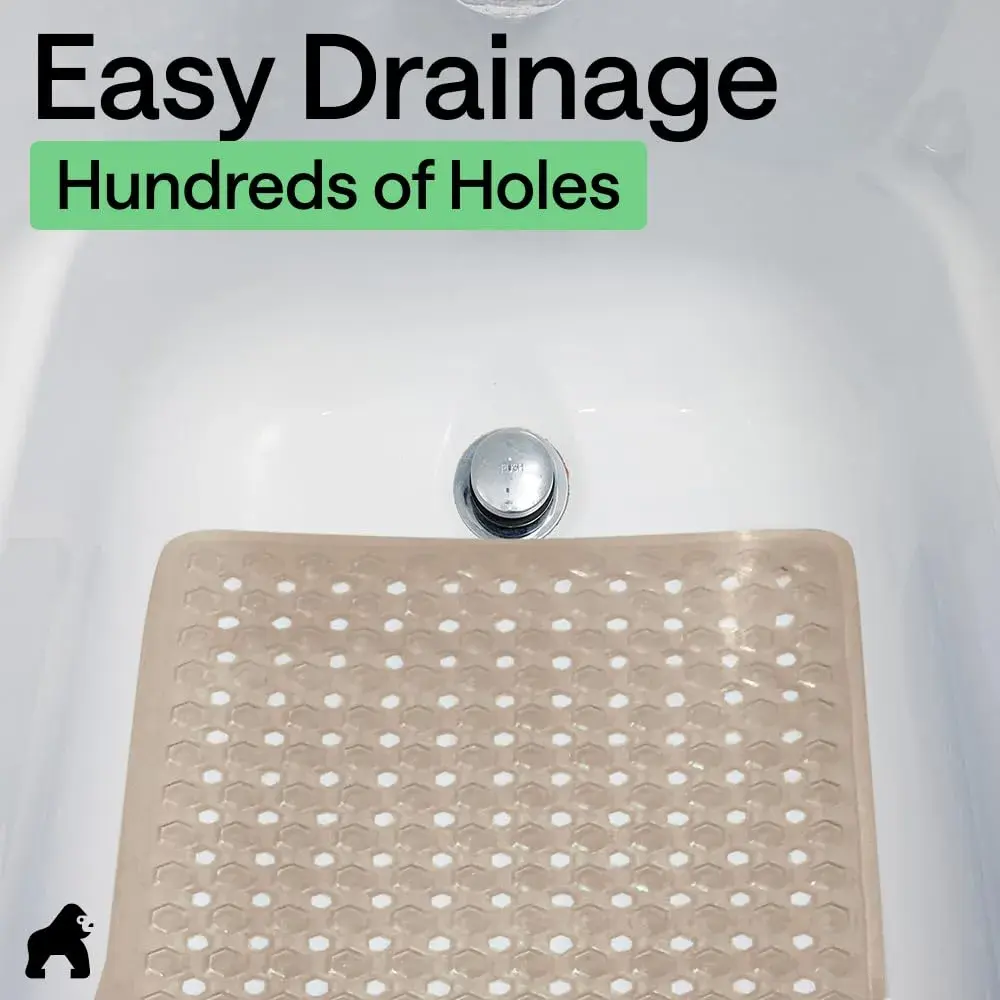 GORILLA GRIP Patented Bath Mat 89cm x 41cm | Hundreds of Suction Cups for Secure Grip & Easy Drainage - view 7