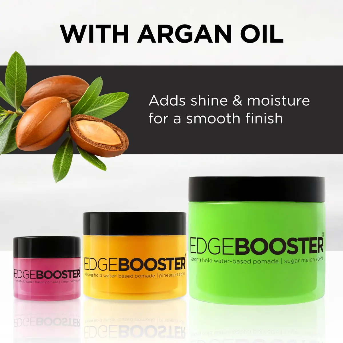 Style Factor Edge Booster Strong Hold Water-Based Pomade | Moisture & High Shine | Long Lasting Edge Control Gel | Sweat Peach, 3.38 oz - view 3