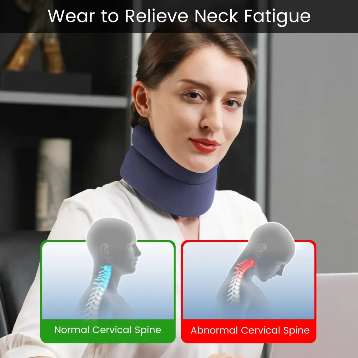 Velpeau Comfort Version Blue Cervical Collar Neck Brace Small (Pack of 1) - Neck Pain Support for Sleeping - view 4