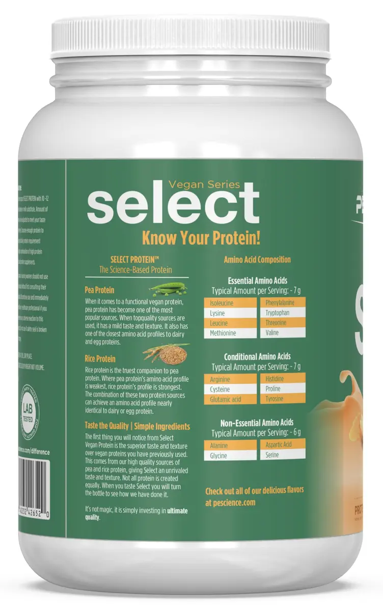 PEScience Select Vegan Protein Powder, Peanut Butter Delight, 27 Servings | Plant-Based, Dairy & Gluten Free - view 7