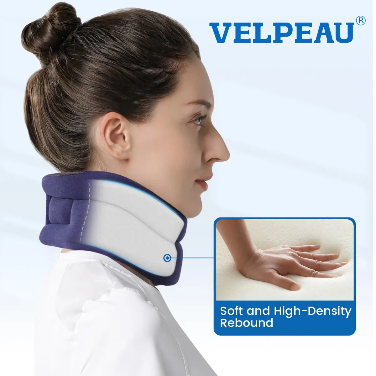 Velpeau Neck Brace for Neck Pain Support - Soft Cervical Collar for Sleeping & Support, Comfort Version, L: 14-16.5" - view 5