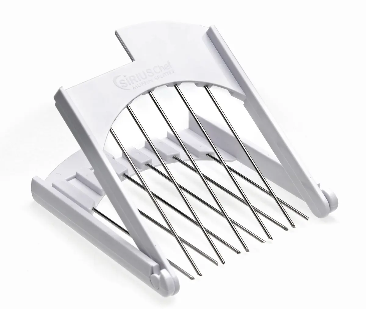 SIRIUS Chef English Muffin Splitter Tool | Stainless Steel Tines, Plastic Handles, 15.2 x 12 cm (6 x 4.75 Inches) - view 3