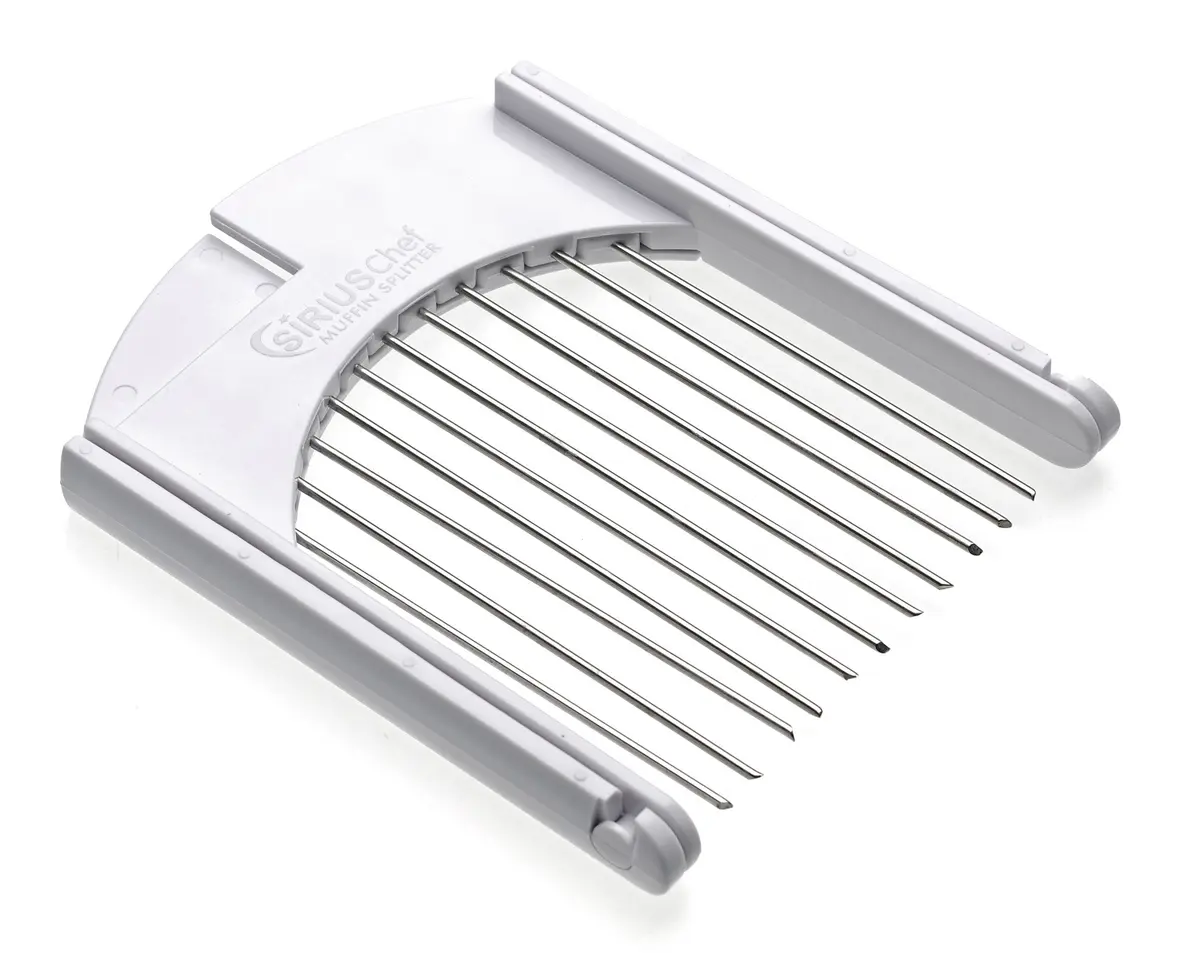 SIRIUS Chef English Muffin Splitter Tool | Stainless Steel Tines, Plastic Handles, 15.2 x 12 cm (6 x 4.75 Inches) - view 4