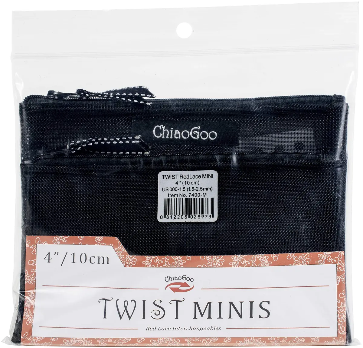 ChiaoGoo Twist SS Mini Set, 10 cm | Interchangeable Lace Needles for Knitting - main product image