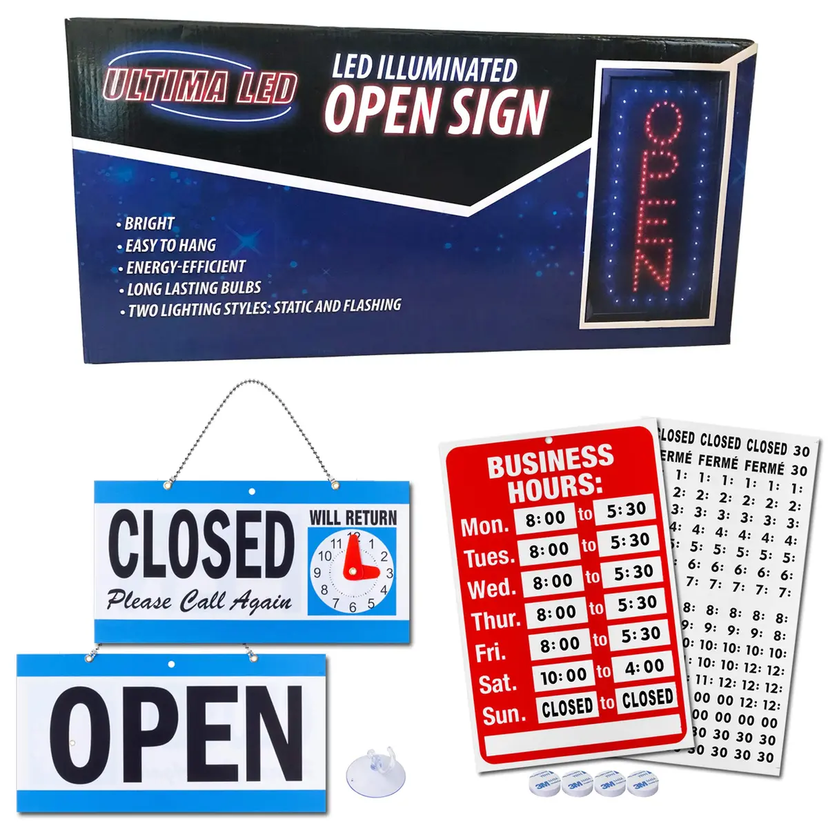 Ultima LED Open Sign for Business 17" x 10" | Bright Neon-Style LED Sign for Storefronts - view 6