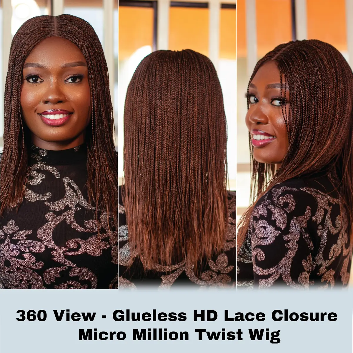 Wow Braids Twisted Wigs, Micro Million Twist Wig - 30/33 Mix, 12 Inches | Realistic, Lightweight & Easy to Style - view 5
