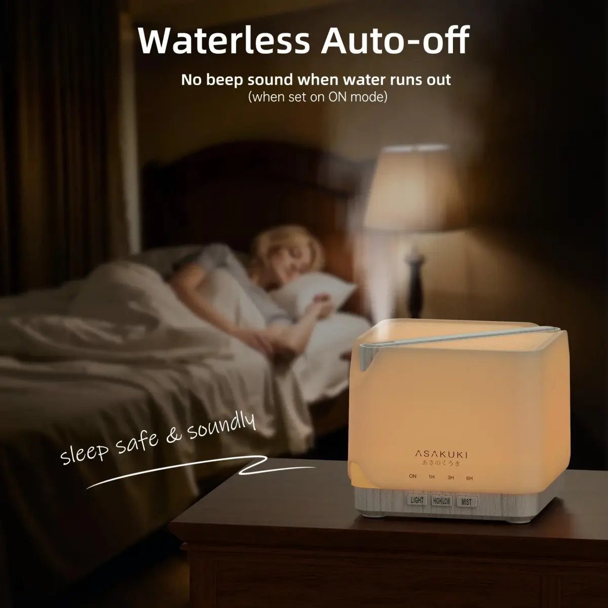 ASAKUKI Essential Oil Diffuser for Home Large 700 ml Humidifier | Ultrasonic Aromatherapy Diffuser with 7 LED Lights & Auto Shut-off - view 6
