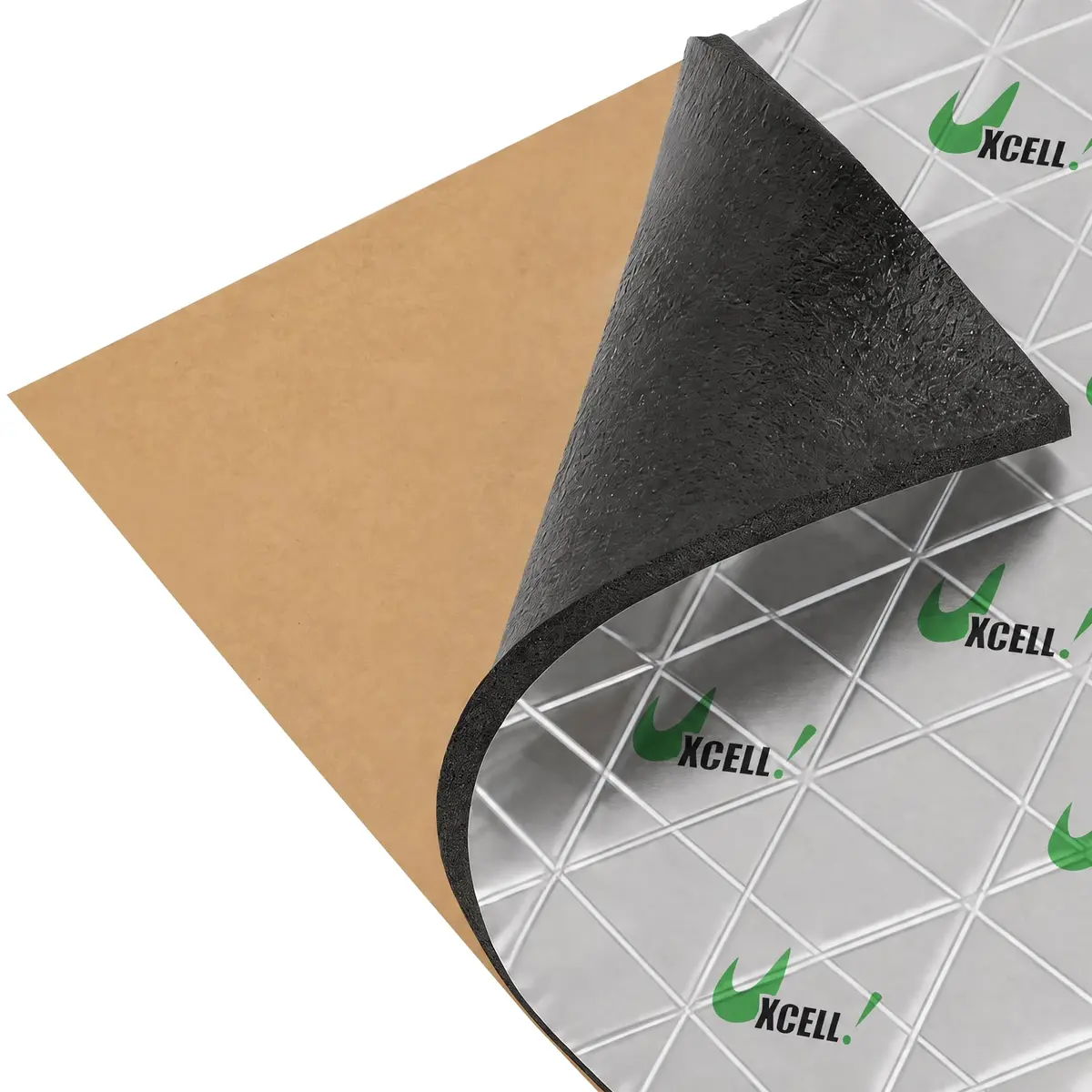 uxcell 10mm Sound Deadening Mat 21.5sqft | Aluminum Foil Foam Car Fender Engine Heat Insulation - main product image