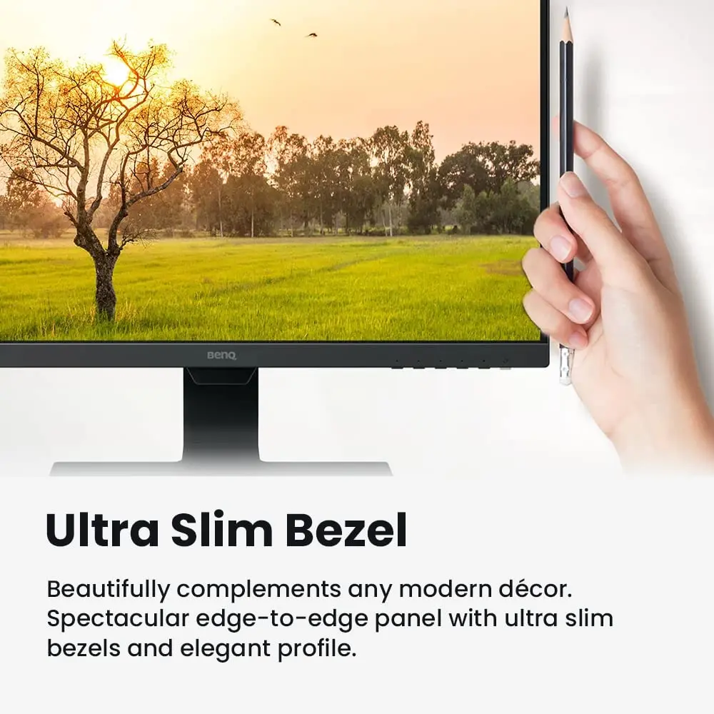 BenQ GW2480 Computer Monitor 24" FHD IPS | Eye-Care Tech | Low Blue Light | Anti-Glare | Adaptive Brightness | Built-in Speakers - view 4