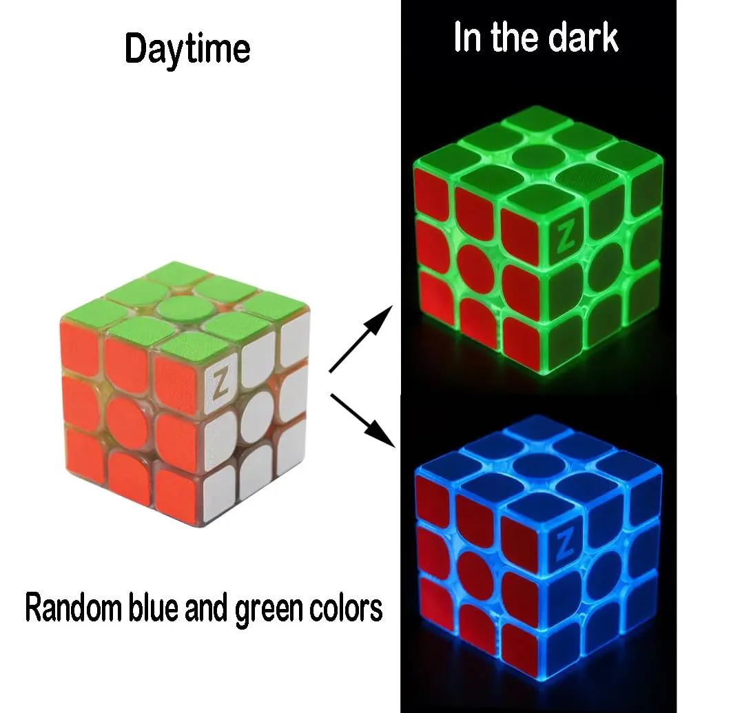 TANCH Fluorescent Speed Cube 3x3 Glow in the Dark | Eco-Friendly, Educational Puzzle for Kids & Adults - main product image