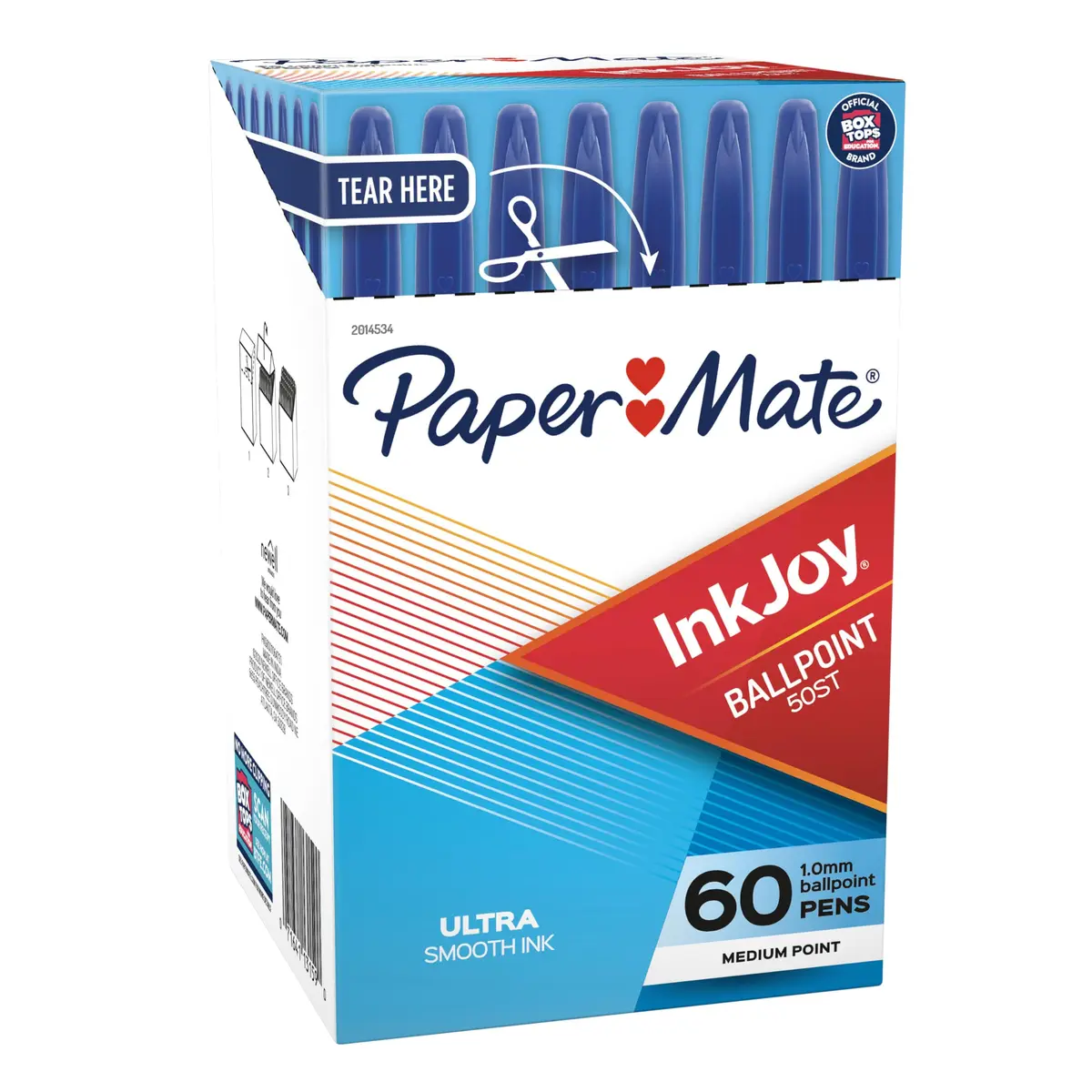 Paper Mate InkJoy 50ST Ballpoint Pens 60 Count | Smooth, Vivid Blue Ink, Medium Point (1.0mm) - main product image
