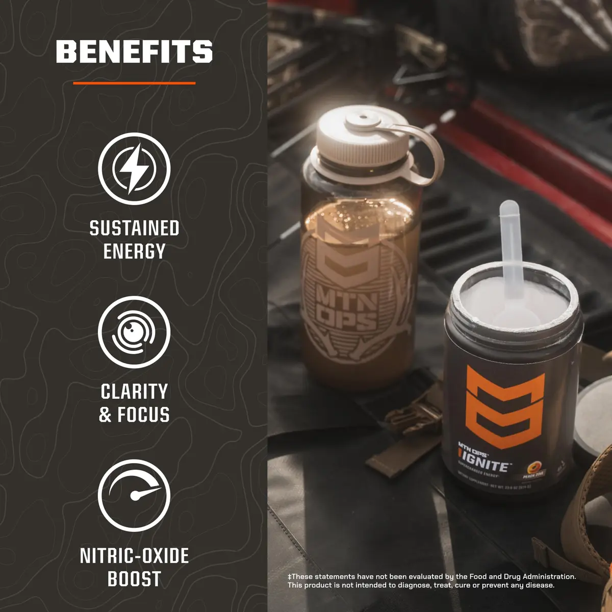 MTN OPS Ignite Energy Powder, Pink Lemonade | Zero Sugar, 20 Servings, Supports Focus & Endurance - view 3