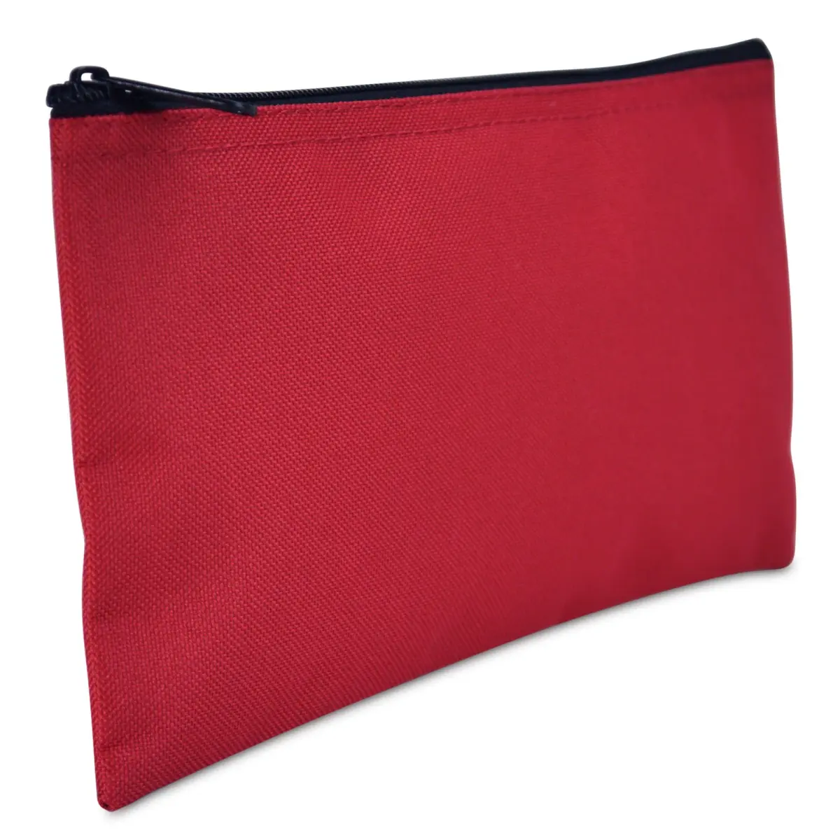 DALIX Red Zippered Bank Bag 2-Pack | Secure Cash & Coin Pouch (27.9 cm x 14 cm x 6.3 cm) - view 2
