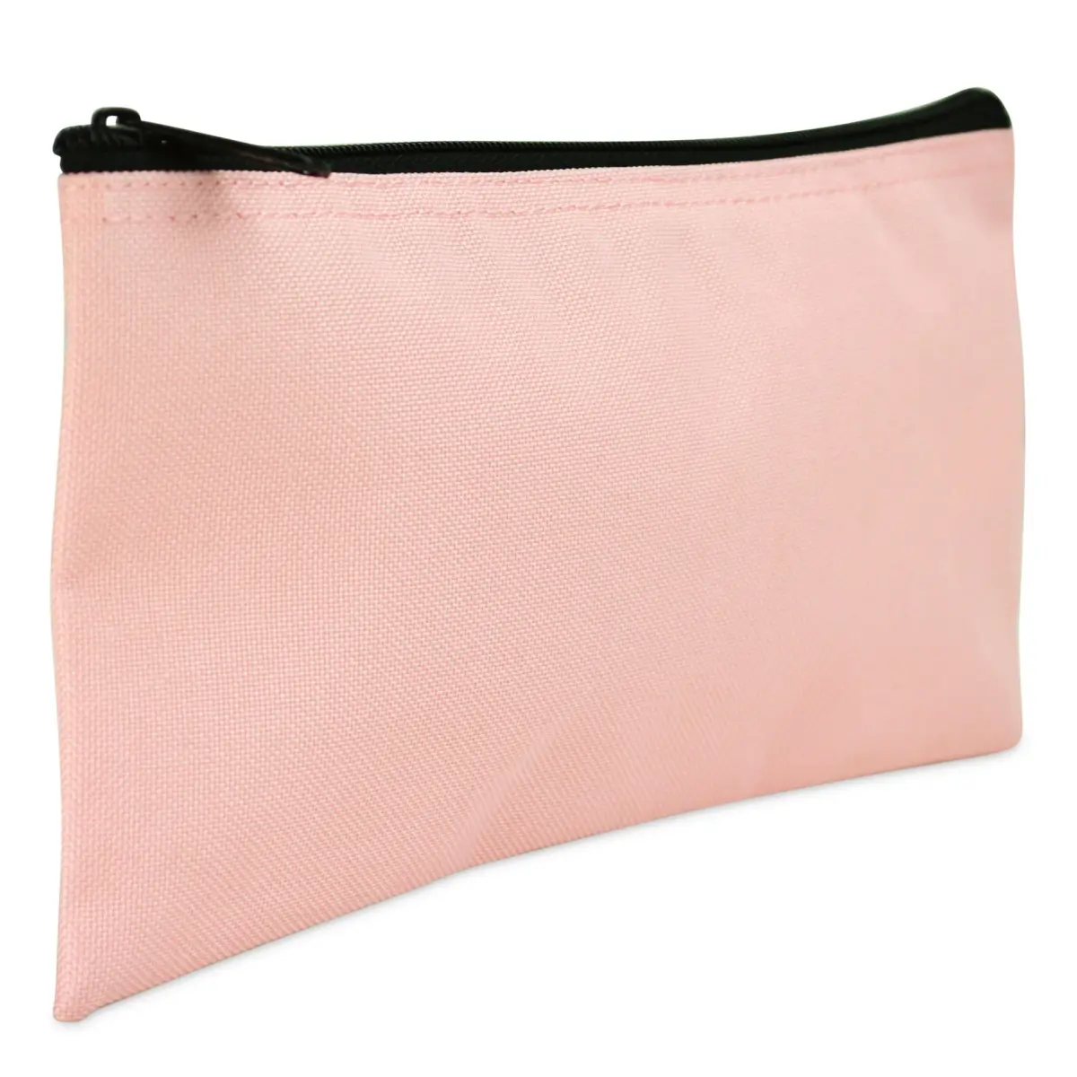 DALIX Pink Money Bag 28cm (11" L x 5.5" W) | Secure Zippered Pouch for Cash & Coins - view 2