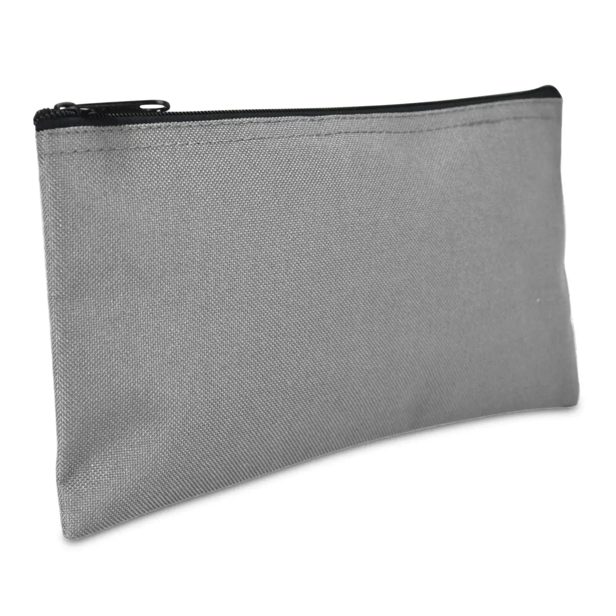 DALIX Gray 2 Pack Zippered Polyester Bank Money Bags 27.9 cm (11" L x 5.5" H x 2.5" D) | Secure Cash & Coin Handling - view 2
