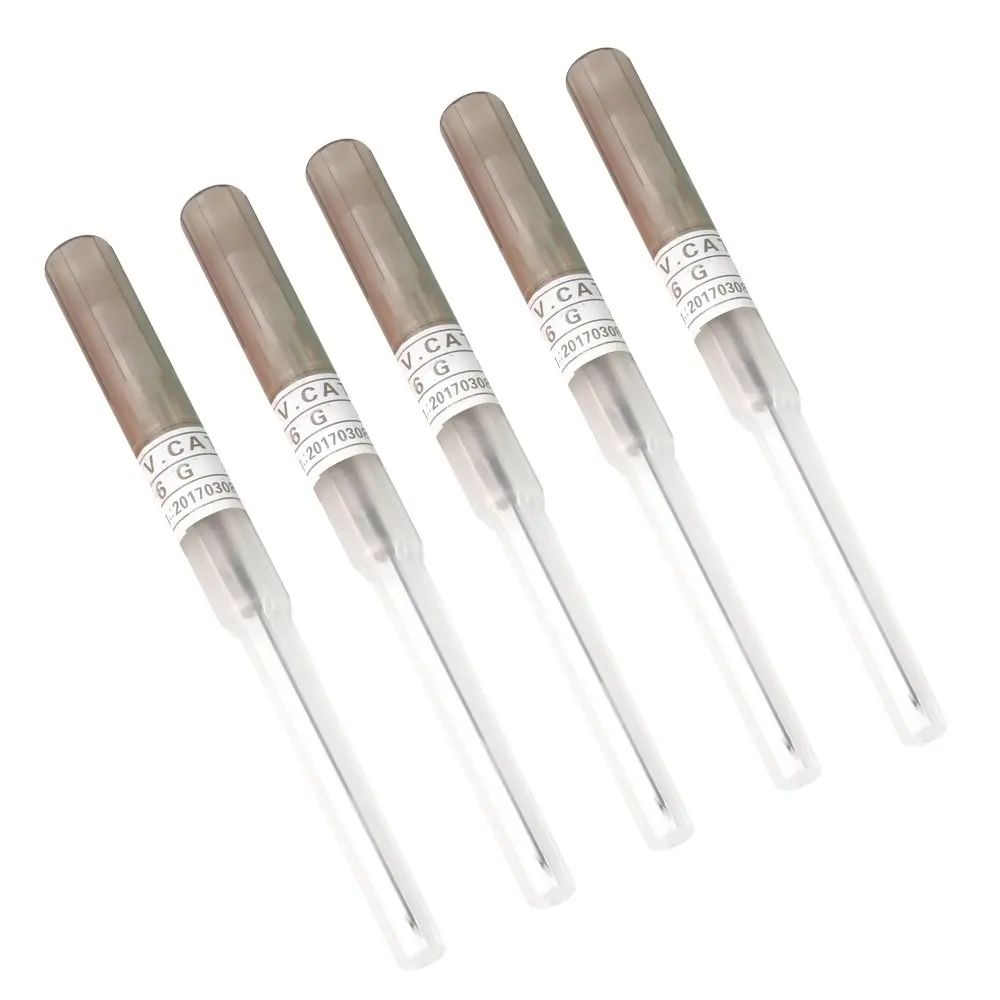 Xiboya textile Pack of 5 Catheter Piercing Needles 16G | Stainless Steel Tattoo & Piercing Tool - main product image