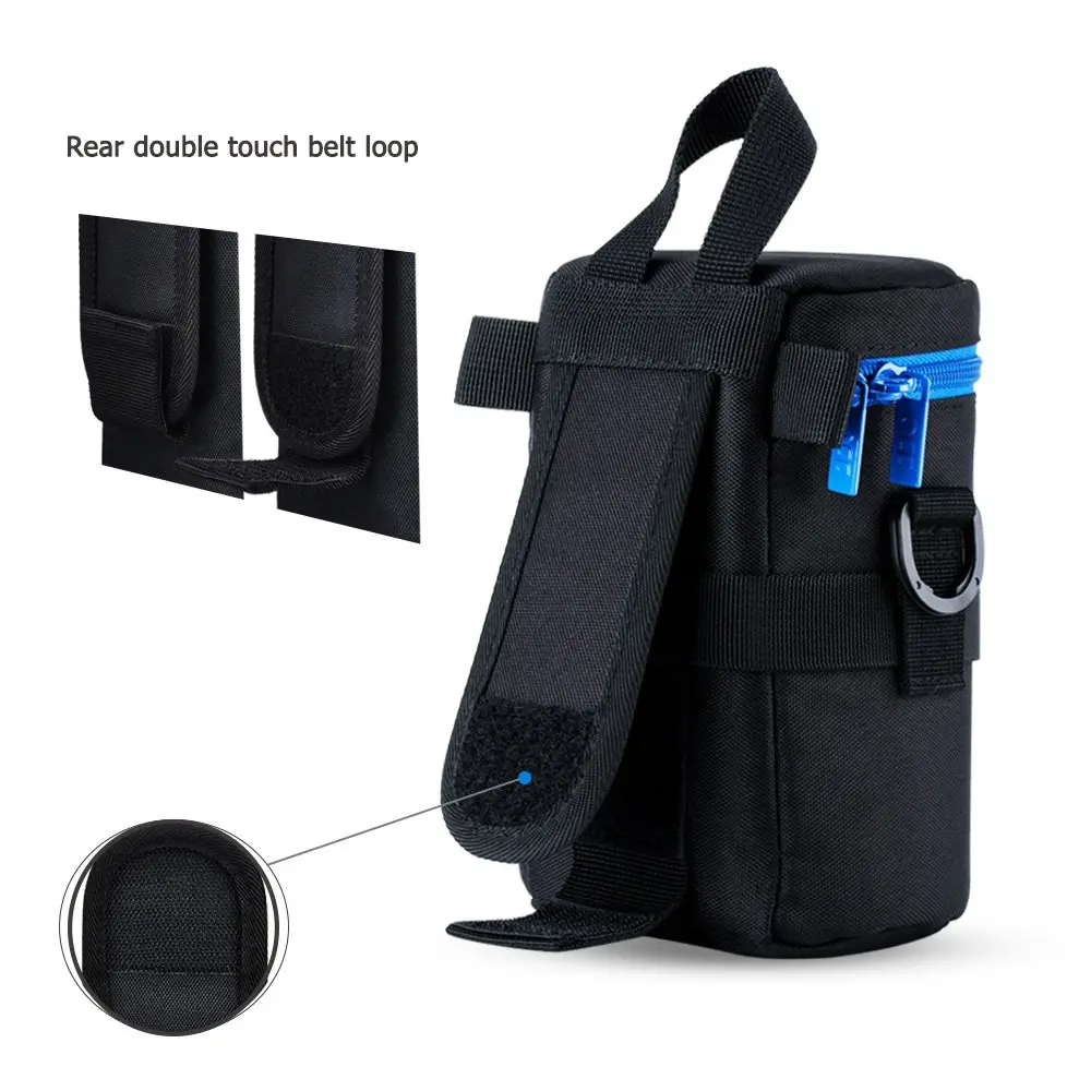 JJC Deluxe Lens Case Pouch Bag for Camera Lens Below 3.15" x 6.1" | Heavy-Duty Polyester with Shock Absorption - view 5