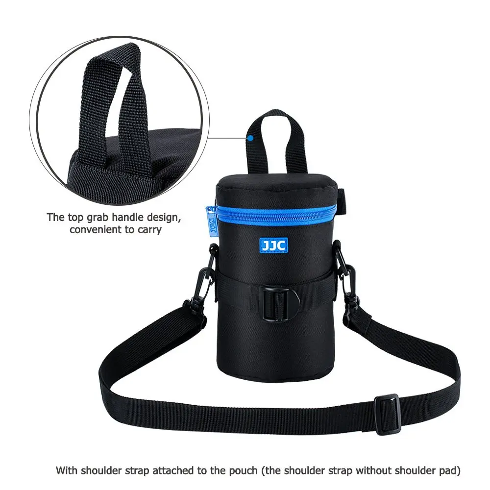 JJC Deluxe Lens Case Pouch Bag for Camera Lens Below 3.15" x 6.1" | Heavy-Duty Polyester with Shock Absorption - view 6