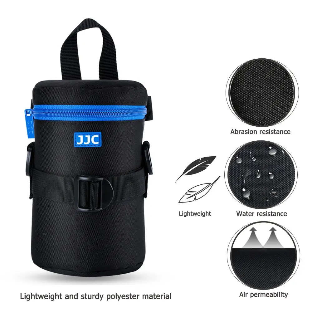 JJC Deluxe Lens Case Pouch Bag for Camera Lens Below 3.15" x 6.1" | Heavy-Duty Polyester with Shock Absorption - view 2