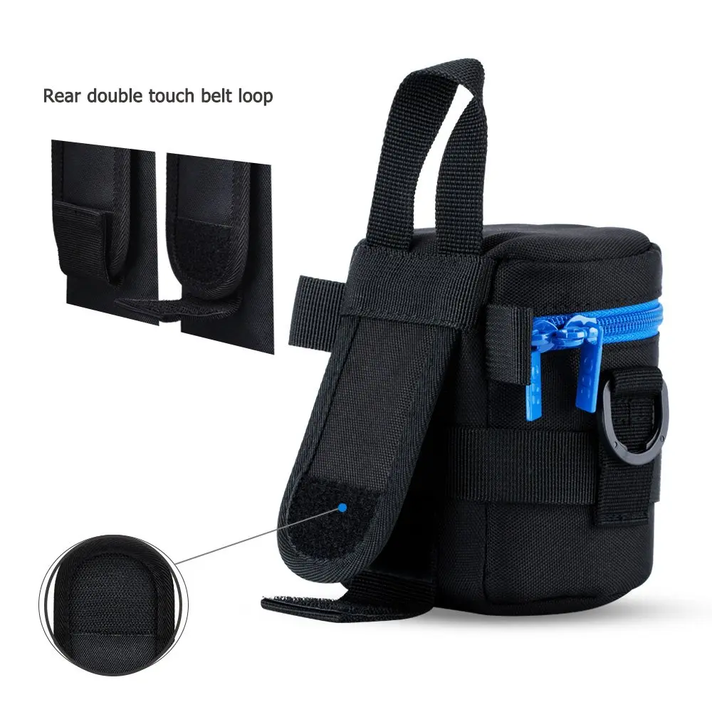 JJC Deluxe Lens Case Pouch Bag for Camera Lens Below 2.95" x 3.93" | Heavy-Duty Polyester Shock Absorber - view 5