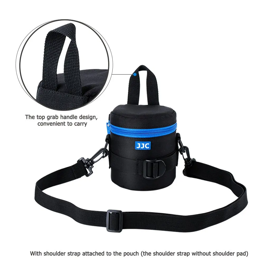 JJC Deluxe Lens Case Pouch Bag for Camera Lens Below 2.95" x 3.93" | Heavy-Duty Polyester Shock Absorber - view 6