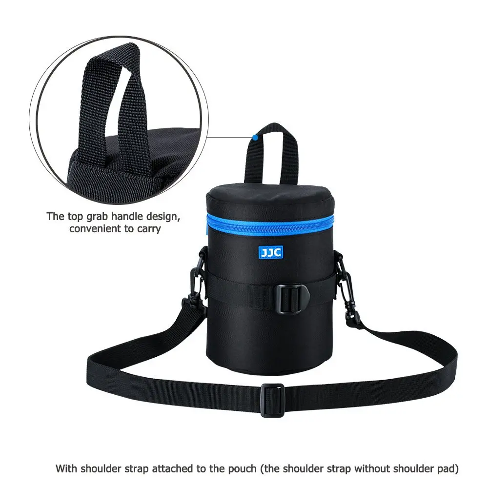JJC Deluxe Lens Case Pouch Bag for Camera Lens Below 3.9" x 6.5" | Heavy-duty Shock Absorption - view 6