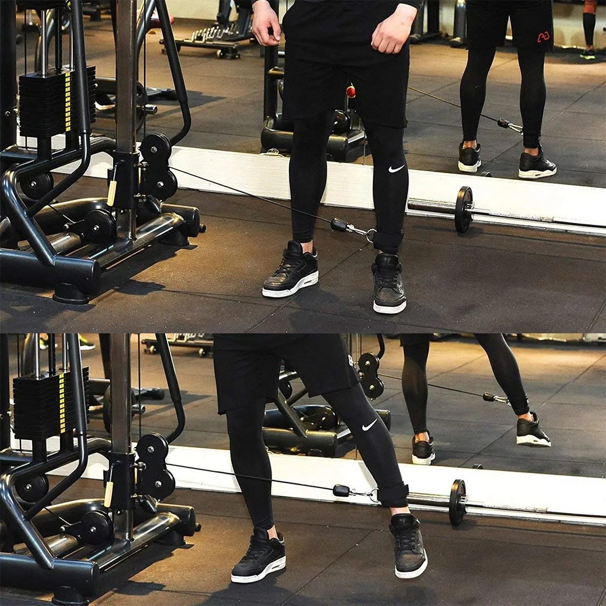 HYVAWO Ankle Straps Neoprene Padded 2 Pack | Exercise & Rehab Straps for Cable Machines - view 2