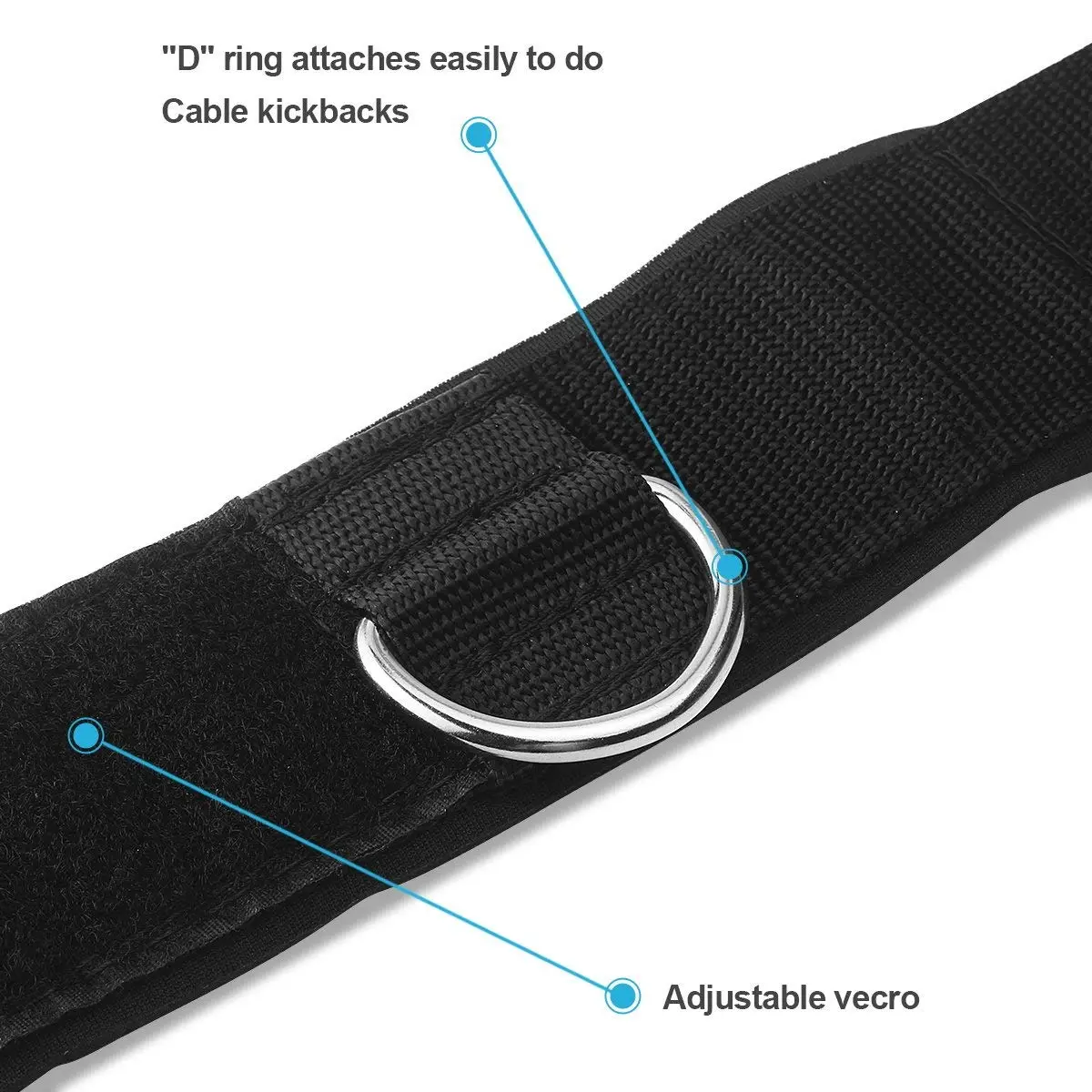 HYVAWO Ankle Straps Neoprene Padded 2 Pack | Exercise & Rehab Straps for Cable Machines - view 3