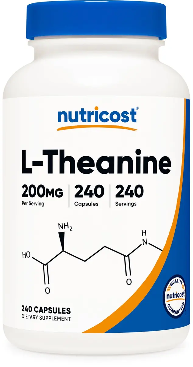 Nutricost L-Theanine 200mg | Double Strength Capsules for Wellness in India - main product image