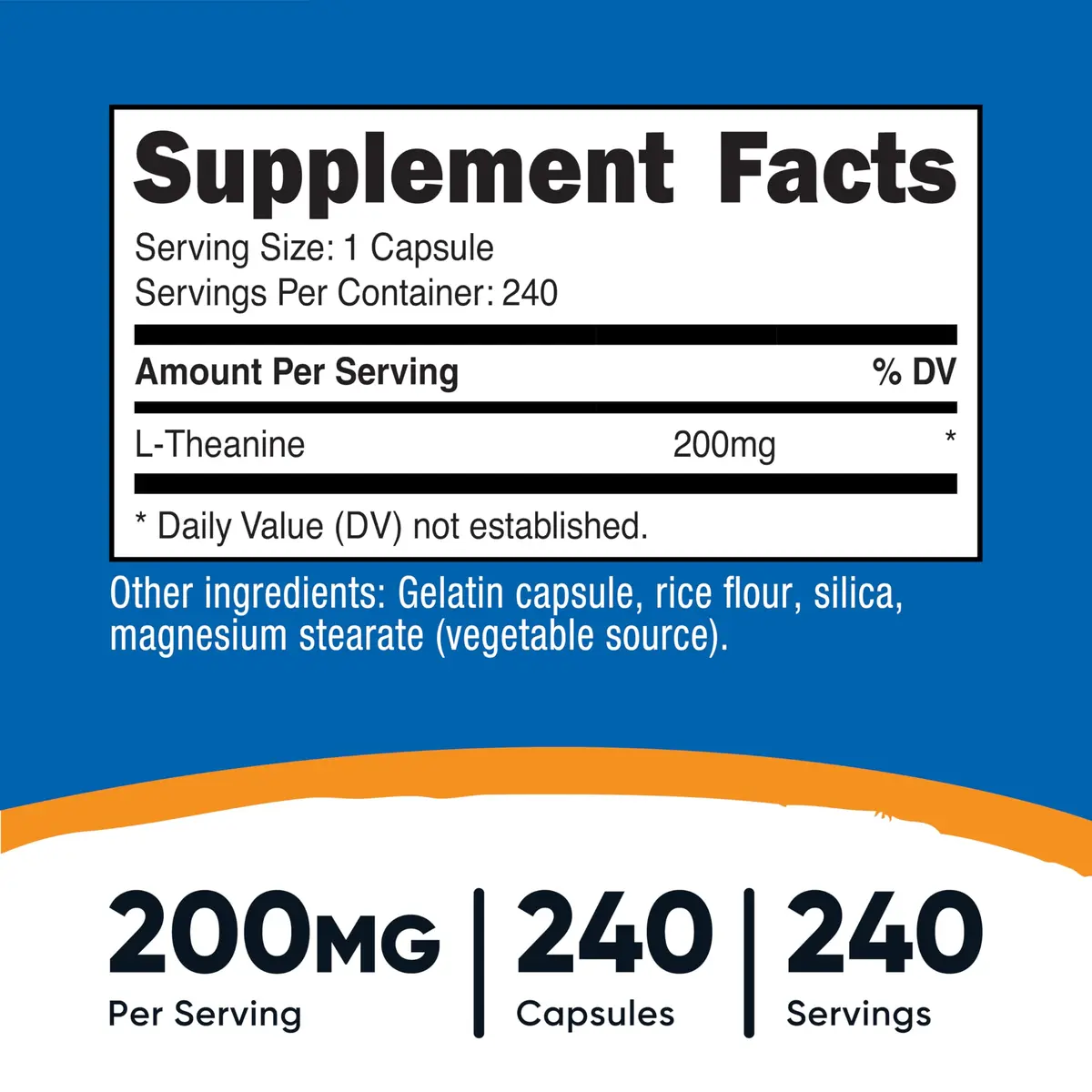 Nutricost L-Theanine 200mg | Double Strength Capsules for Wellness in India - view 2