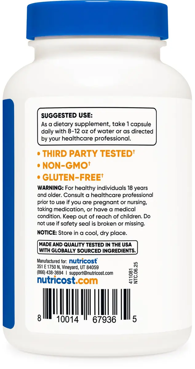 Nutricost L-Theanine 200mg | Double Strength Capsules for Wellness in India - view 4