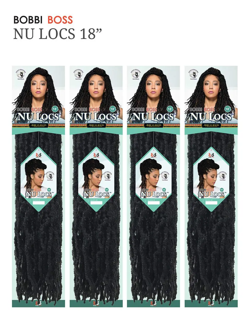 Bobbi Boss Synthetic Hair Crochet Braids 18" (4-Pack, 99J) | African Roots Braid Collection, Kinky Texture - view 3