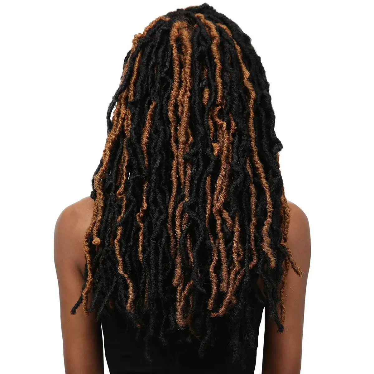 Bobbi Boss Synthetic Hair Crochet Braids African Roots Braid Collection Nu Locs 18" (6-Pack, M1B/DGREEN) | Curly Locks for African Roots - view 8