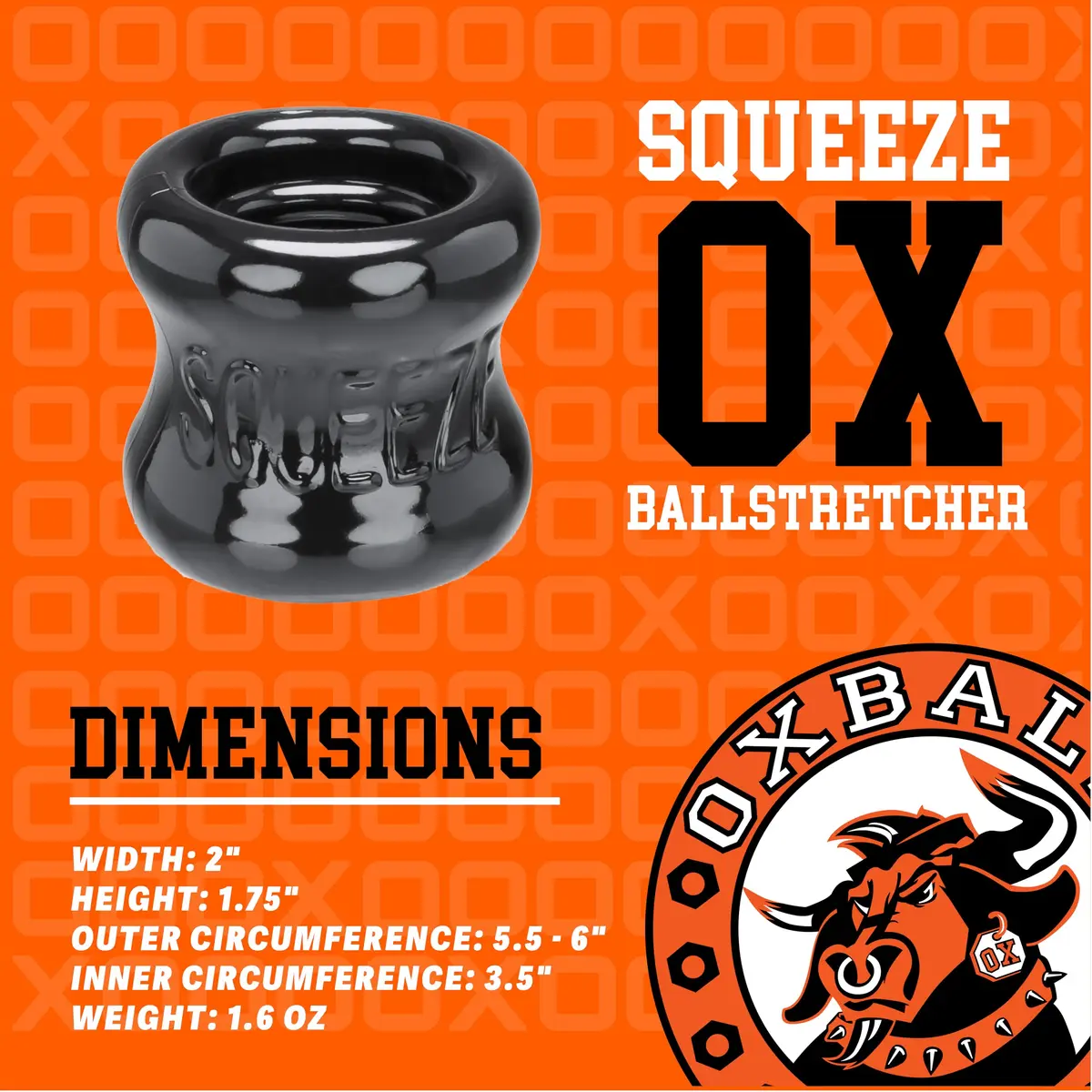 Oxballs Squeeze Ballstretcher 2in | Enhances Stretch & Stamina - view 3
