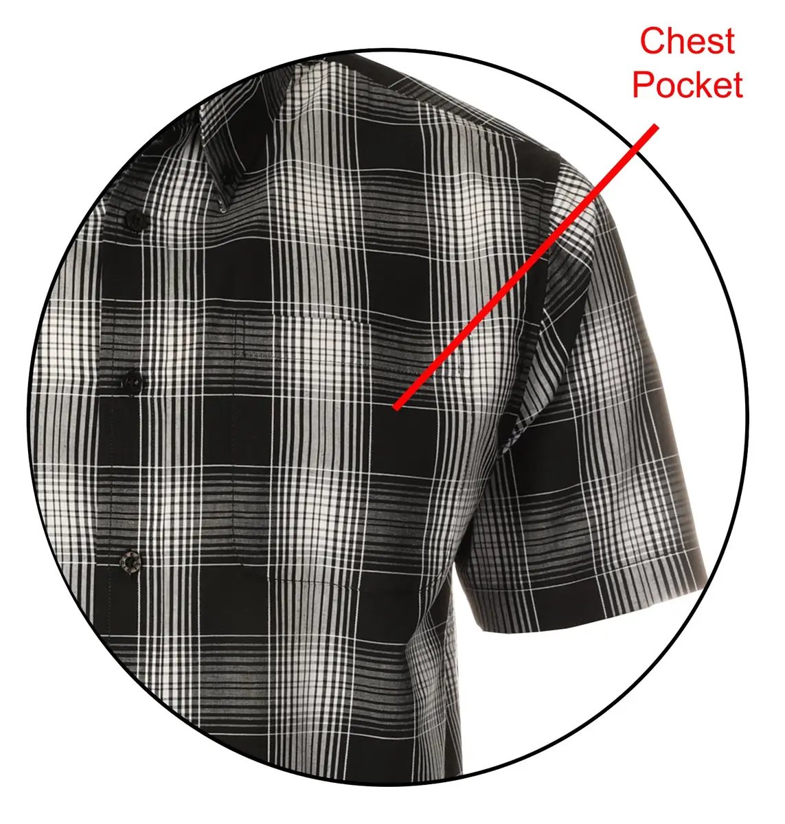 Gioberti Mens Casual Plaid Button Down Short Sleeve Shirt, X Large | Classic Fit Cotton Blend - view 5