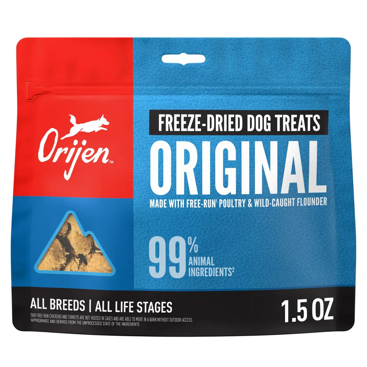 ORIJEN WHOLEPREY Freeze Dried Dog Treats Original Recipe 1.5oz | High Protein, Nutrient-Rich, USA Made - main product image