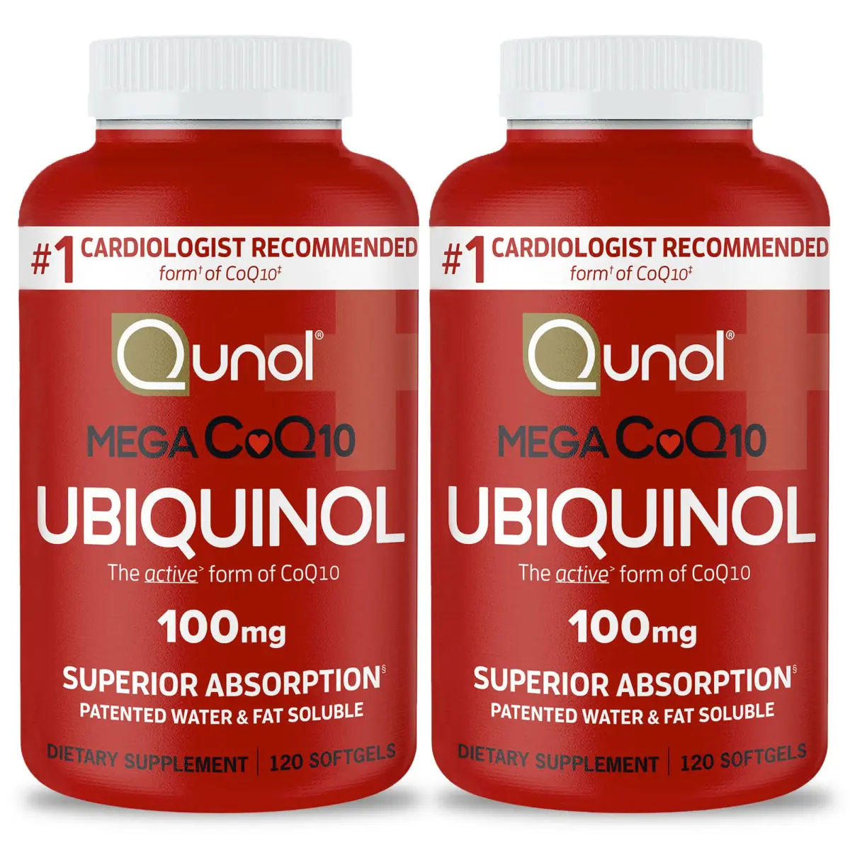 Qunol Mega Ubiquinol CoQ10 100mg Softgels, 240 Count | Superior Absorption for Heart Health - main product image