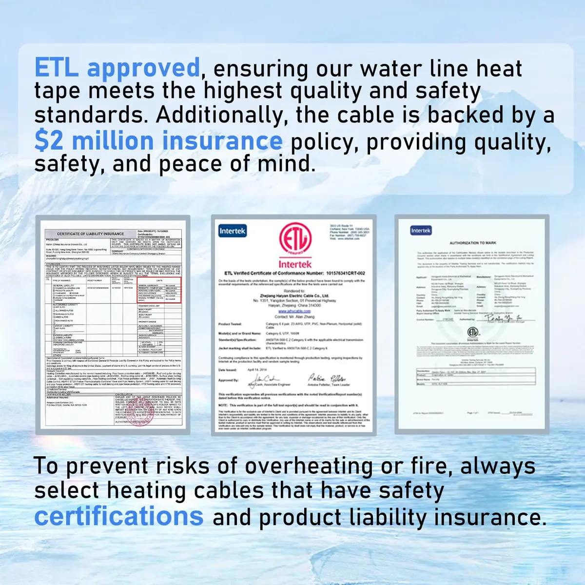 HEATIT 9ft Self-Regulating Heating Cable for Pipe Freeze Protection 3W/FT | Energy-Efficient & Safe - view 9