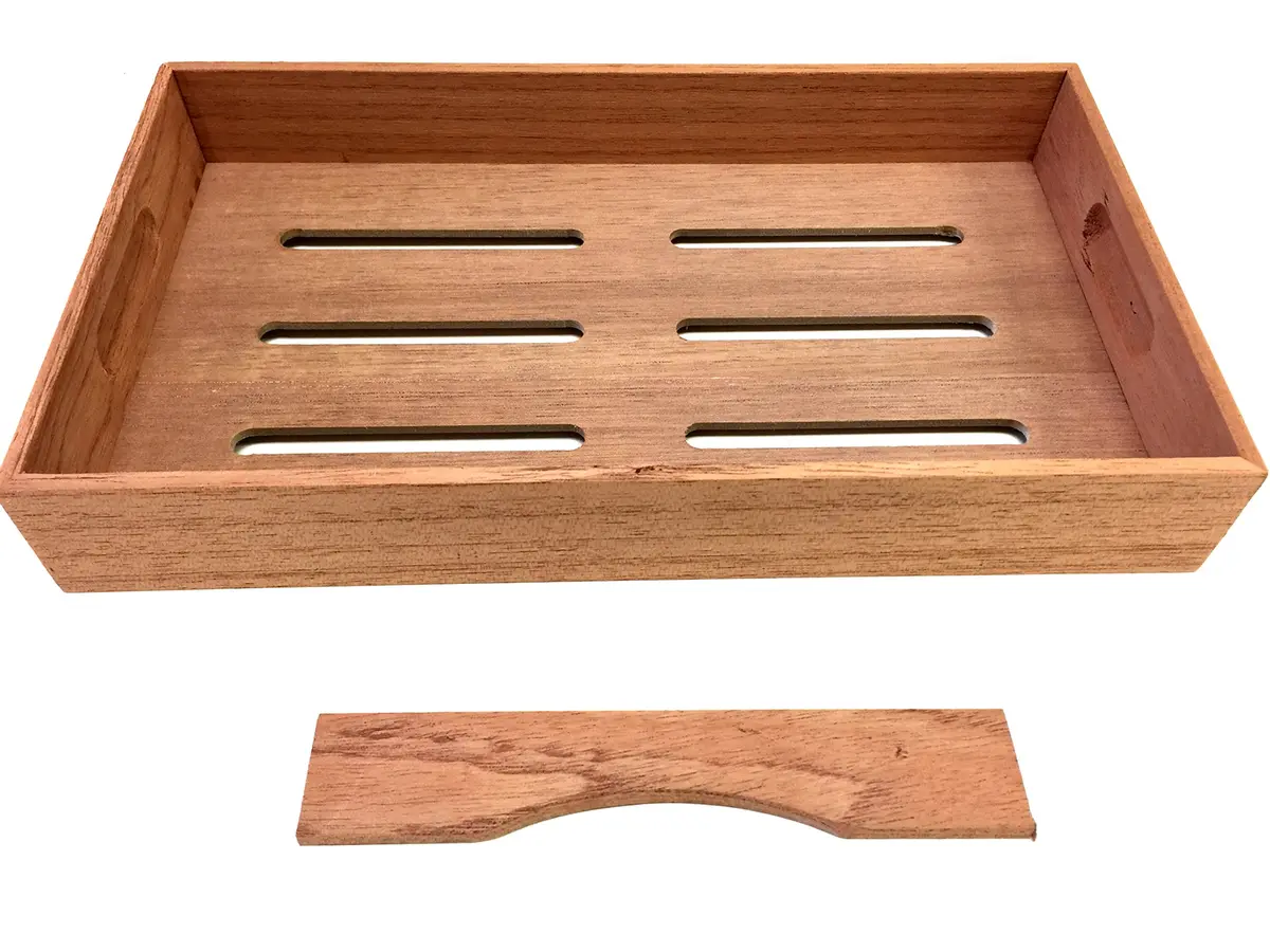 F.e.s.s. Fess Storage Cedar Tray with Adjustable Divider | Versatile Humidor Accessory (70-120 chars) - view 2